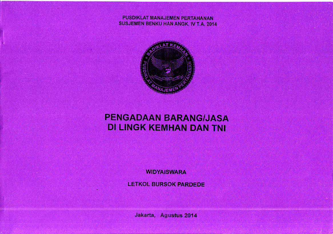 PENGADAAN BARANG/JASA DI LINGK KEMHAN DA TNI