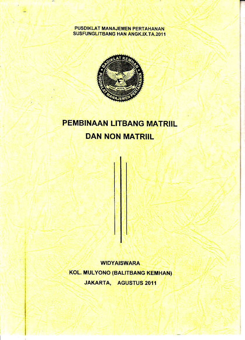 PEMBINAAN LITBANG MATRIIL DAN NO MATRIIL