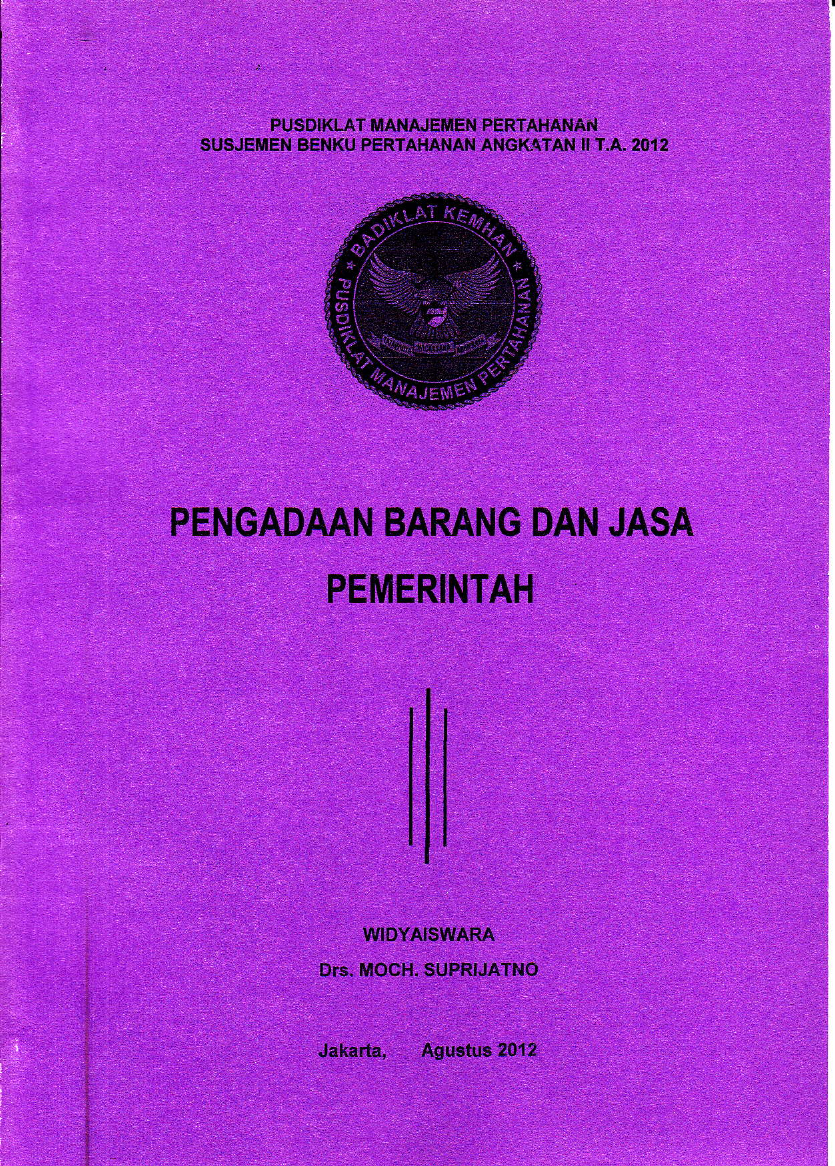 PENGADAAN BARANG DAN JASA PEMERINTAH