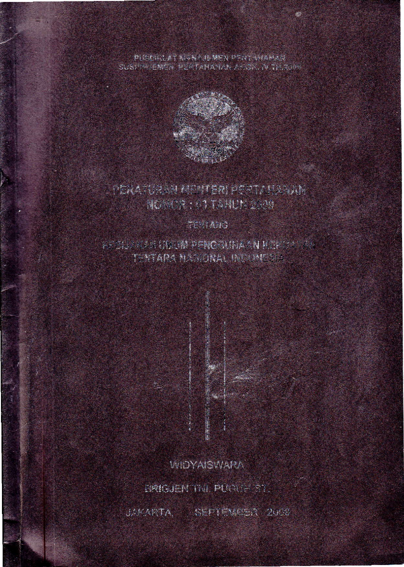 KEBIJAKAN UMUM PENGGUNAAN KEKUATAN TENTARA NASIONAL INDONESIA