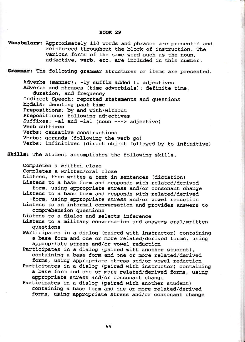 ALC 789 INDEXES FOR LEVELS I-V